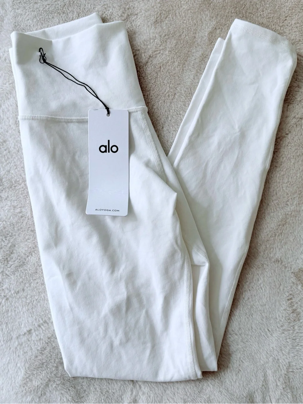 NWT ALO Yoga High-Waist Airbrush Legging Ivory Size S
